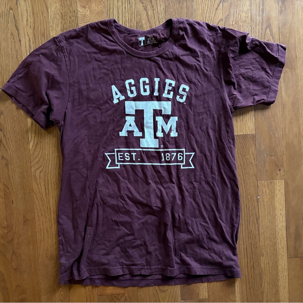 Texas A&M University Maroon T Shirt Size XL Aggies